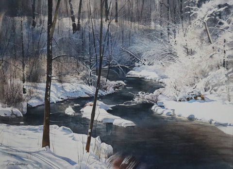 Armstrong, Terry "Winter Creek" - 2ND PLACE WATERCOLOR WINNER