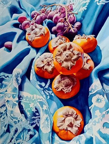 Belmont, Jo "Cerulean Feast" - 3RD PLACE WATERCOLOR WINNER