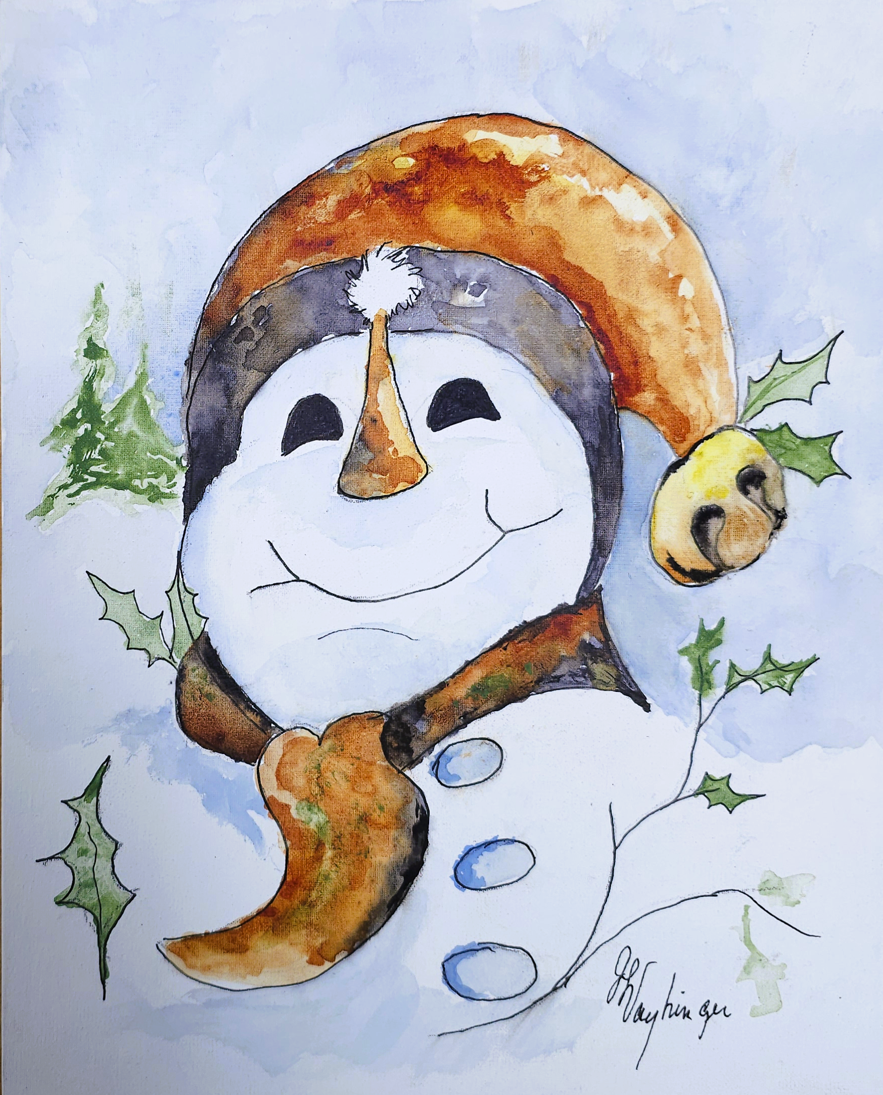 "Happy Snowman" - Janet Vayhinger
