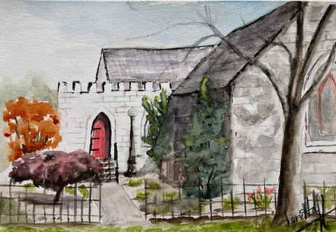 Loretta Hostettler - "St Stephen's Courtyard" Study