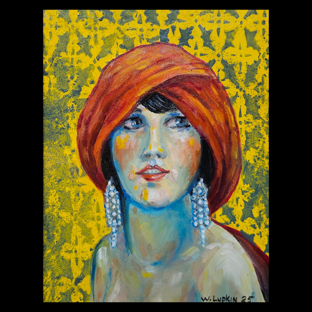 Lupkin, William - "Woman With Red Turban and Diamonds"