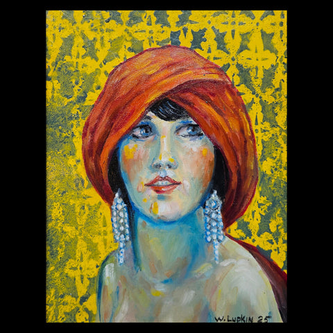 Lupkin, William - "Woman With Red Turban and Diamonds"