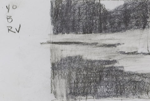 Carol Strock Wasson - "Study Sketch of Pond Algae" Study