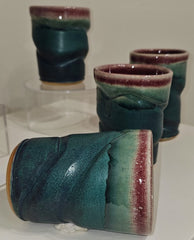 Matteson, Todd "Turquoise and Red Tumblers"