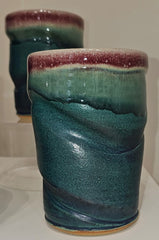 Matteson, Todd "Turquoise and Red Tumblers"