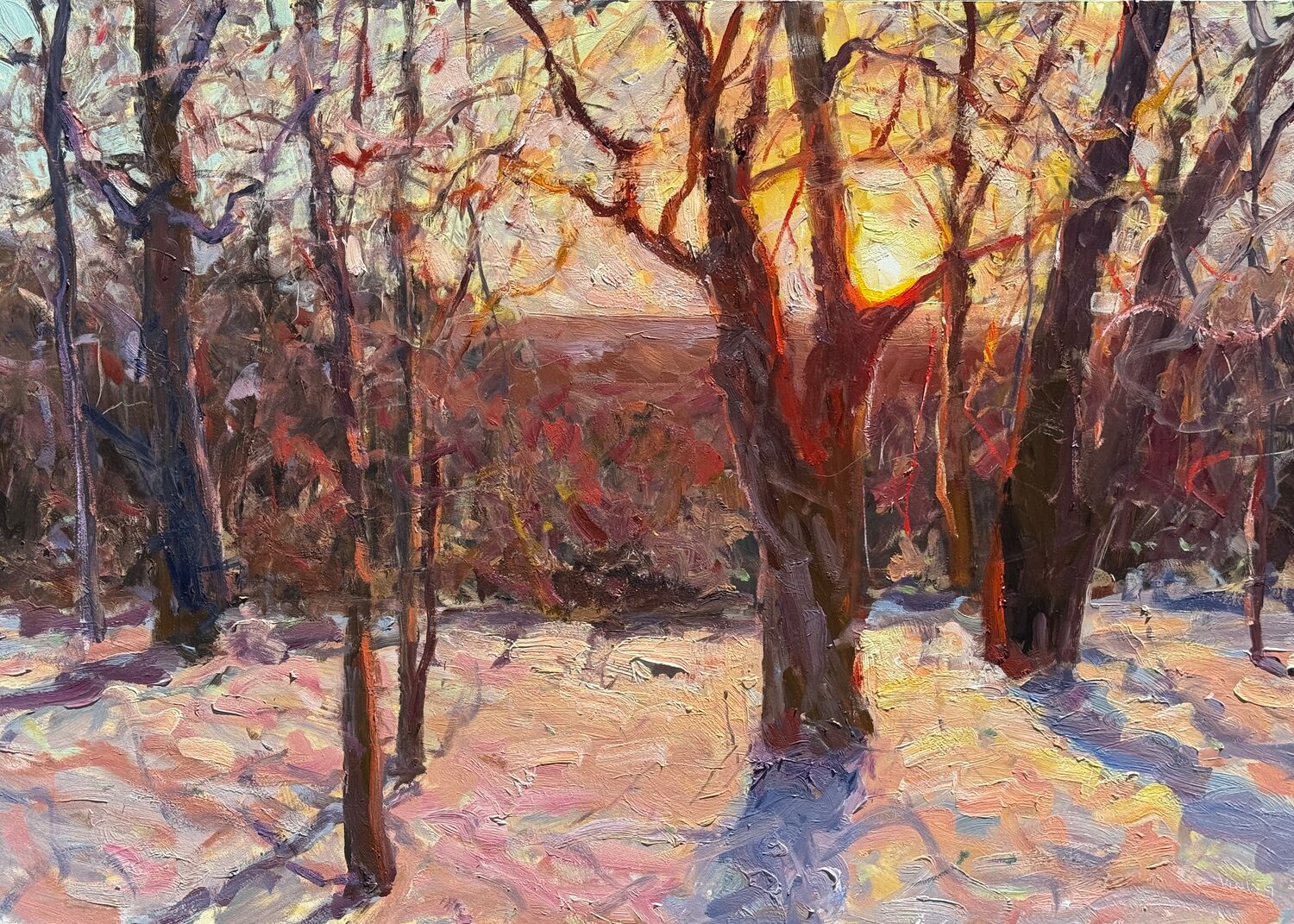 Vining, Justin - "Snowy Sunrise in Brown County"