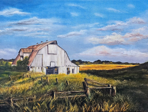 Weisman, Stacey "White Barn in Sunshine"