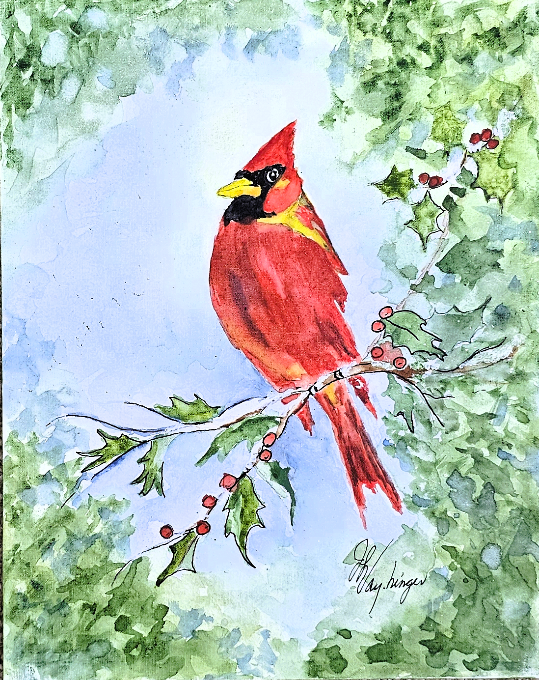"Winter Cardinal" - Janet Vayhinger