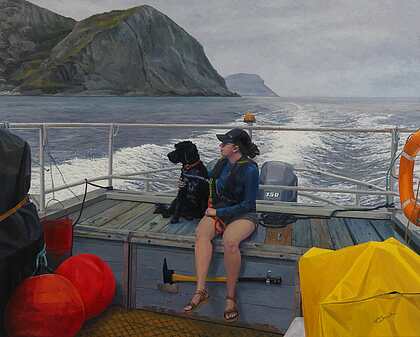 Smock, William - "Passengers on Bailey's Boat, West Coast, Newfoundland, Canada"